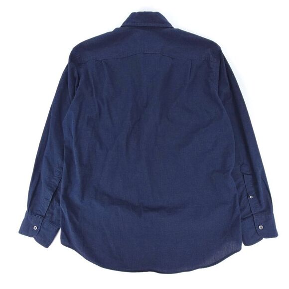 J. CREW Navy Blue Minimal Long Sleeve Button Down Utility Two-Pocket Work Shirt - Picture 4 of 7